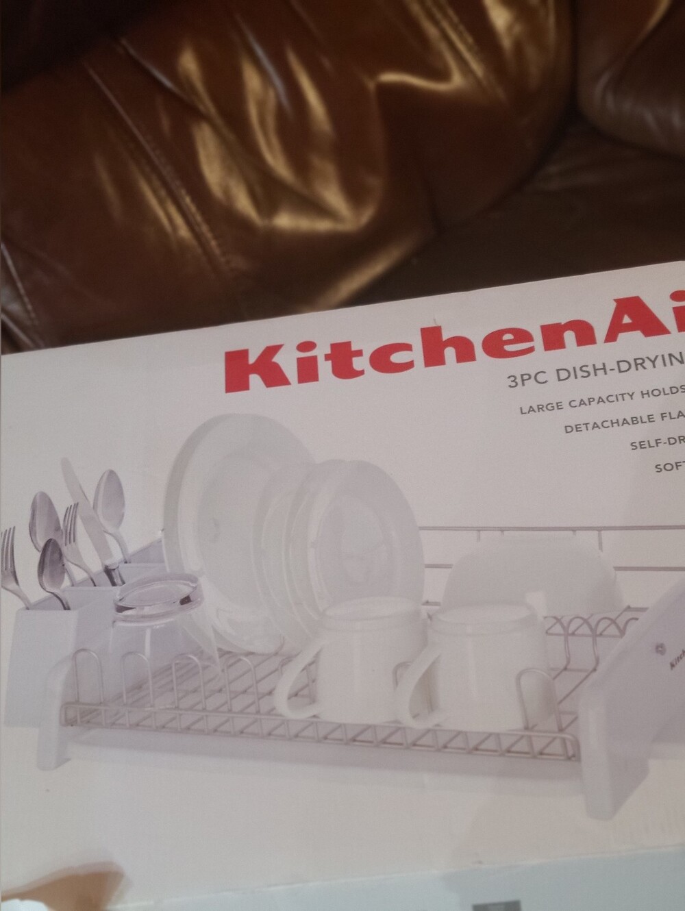 KitchenAid White 3-Piece Dish Drying Rack Set